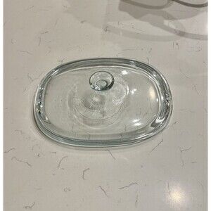 PYREX DC 1.5C Oval Clear Glass Replacement Lid - 11" x 8.5" - Lid Only